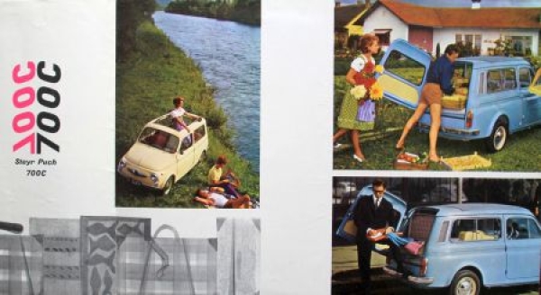 Steyr-Puch 700 C Stationwagon Modelprogram 1960 Carbrochure (7258)